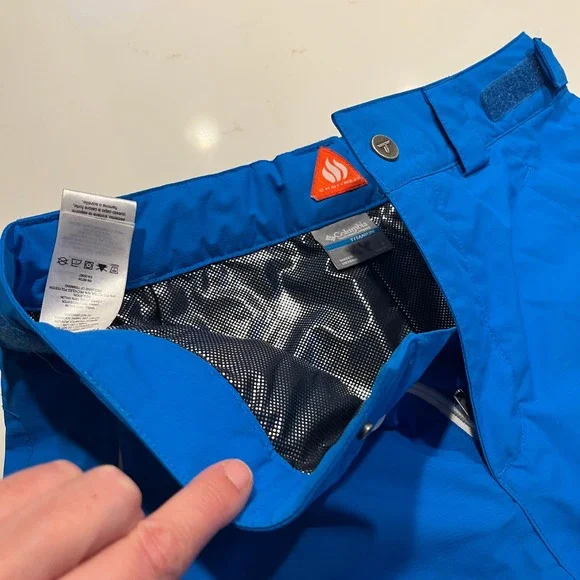 Columbia Titanium Omni-Tech Kids Blue Waterproof Snow Pants Sz. LG Ski Snowboard - Picture 15 of 16